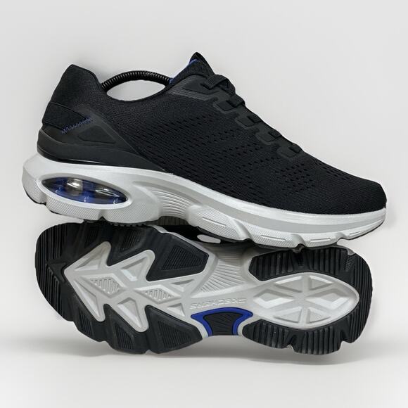 Skechers Men's Air Ventura Black Size 11.5 Comfort Slip On Sneakers Blue 232655 - Picture 3 of 7